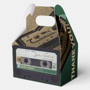 Retro Grün Audiokassette 50. Geburtstag Dankeschön Geschenkschachtel