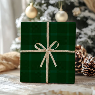 Retro-Grün Kariert Whimsical Weihnachten Geschenkpapier