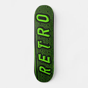 Retro - Grün und Schwarz Skateboard