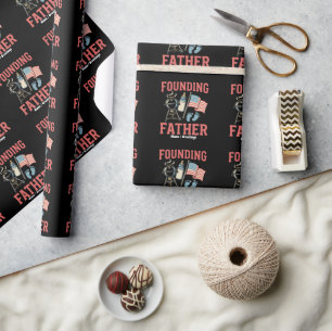 Retro-Gründungsvater-Schwangerschaftsankündigung Geschenkpapier