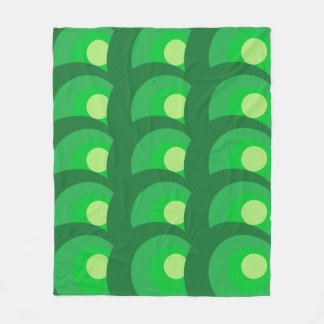 Retro-grüne Kreise Fleecedecke