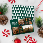 Retro-grüne Typografie - Moderne MultiFoto Feiertagskarte<br><div class="desc">Retro grüne Typografie moderne Multi-Foto Weihnachten. Text- und Hintergrundfarben können angepasst werden. Teil einer Sammlung</div>