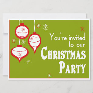 Retro Grüne Weihnachtseinladungen Einladung