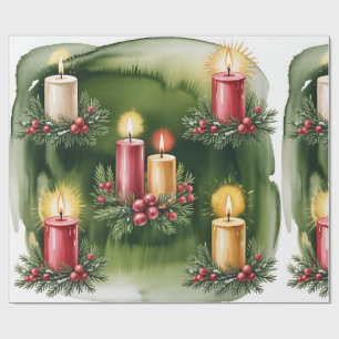 Retro-grüne Weihnachtspapier Geschenkpapier