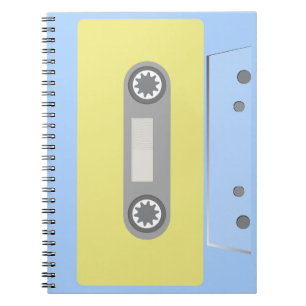 Retro-grünes und blaues Kassettenband Notizblock