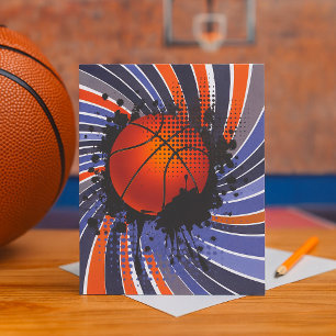 Retro-Grunge-Basketball-Abstrakte Urbane Sportart Einladung