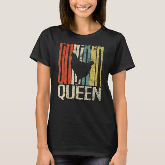 Retro-Grunge-Bauer-Huhn-Königin-Huhn T-Shirt