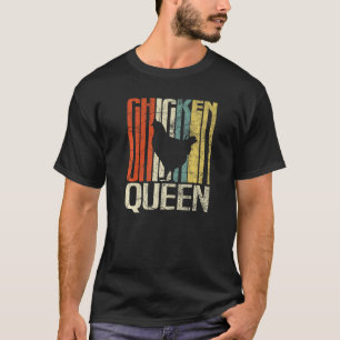 Retro-Grunge-Bauer-Huhn-Königin-Huhn T-Shirt