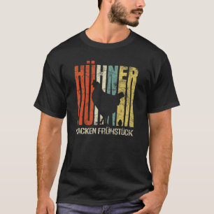 Retro Grunge Bauern Hühner Packen Frühstück H T-Shirt