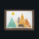 Retro Grunge Bear im 70er Trifold Geldbörse<br><div class="desc">Dieses Design kann personalisiert werden, indem Sie die Option Anpassen auswählen, um Text hinzuzufügen oder andere Änderungen vorzunehmen. Wenn dieses Produkt die Möglichkeit hat, das Design auf einen anderen Gegenstand zu übertragen, stellen Sie bitte sicher, dass das Design bei Bedarf angepasst wird. Kontaktieren Sie mich unter colorflowcreations@gmail.com , wenn Sie...</div>