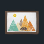 Retro Grunge Bear im 70er Trifold Geldbörse<br><div class="desc">Dieses Design kann personalisiert werden, indem Sie die Option Anpassen auswählen, um Text hinzuzufügen oder andere Änderungen vorzunehmen. Wenn dieses Produkt die Möglichkeit hat, das Design auf einen anderen Gegenstand zu übertragen, stellen Sie bitte sicher, dass das Design bei Bedarf angepasst wird. Kontaktieren Sie mich unter colorflowcreations@gmail.com , wenn Sie...</div>