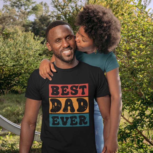 Retro Grunge Bester Vater je T-Shirt (Von Creator hochgeladen)