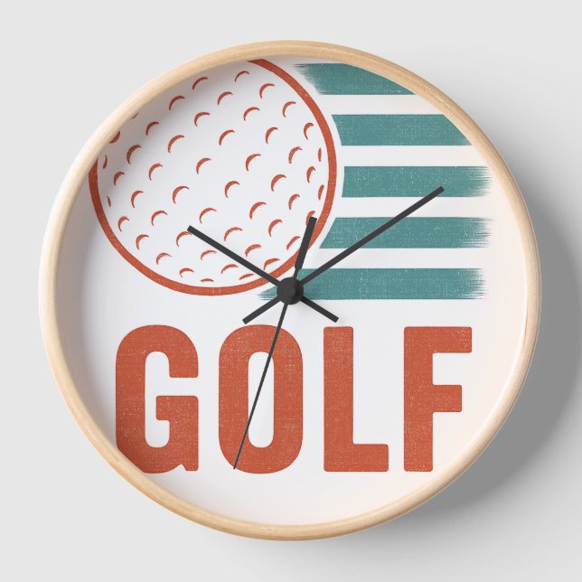 Retro Grunge Golf Uhr (Vorderseite)