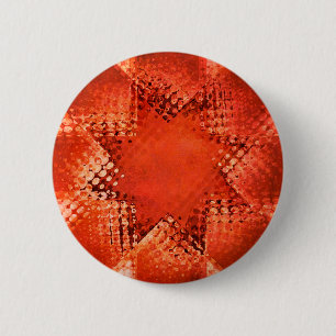Retro Grunge halftone star Button