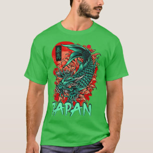 Retro Grunge Japan Monster Kanji Fisch Vintag Koi T-Shirt
