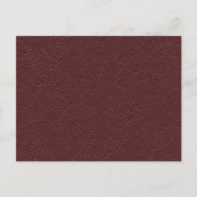 Retro Grunge Maroon Leather Texture Postkarte (Vorderseite)
