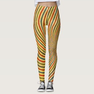 Retro Grunge Streifen + Ihre Ideen Leggings