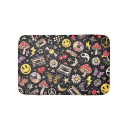 Retro Grunge Sunshine Bliss Badematte