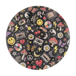 Retro Grunge Sunshine Bliss Schneidebrett