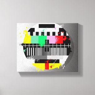 Retro grunge TV umhüllte Leinwand