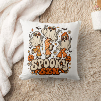 Retro Grusel SZN Geister | Groovy 70er Halloween D Kissen