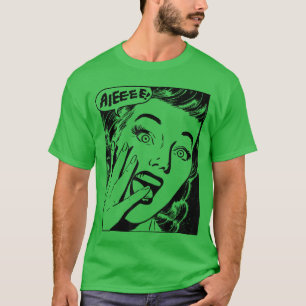Retro Gruseliger Halloween-Schrei Horror Mädchen S T-Shirt