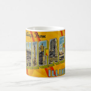 Retro Gruß aus Chicago Kaffeetasse