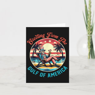Retro Gruß aus dem Golf von Amerika Trump Karte