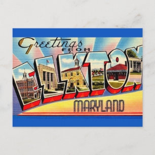 Retro Gruß aus Elkton MD Postkarte