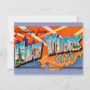 Retro Gruß aus New York Postkarte