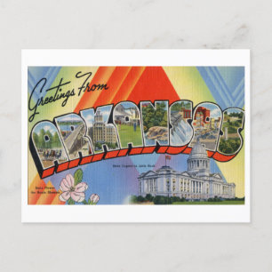 Retro-Grüße aus Arkansas Postkarte