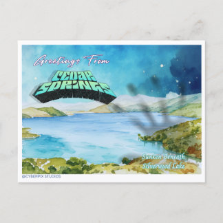 Retro “Grüße aus Cedar Springs” 2 Postkarte