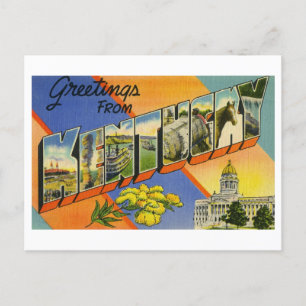 Retro-Grüße aus Kentucky Postkarte