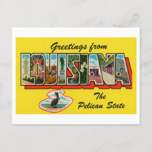 Retro-Grüße aus Louisiana Postkarte