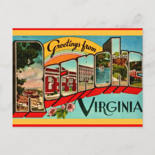 Retro-Grüße aus Roanoke, VA Postkarte