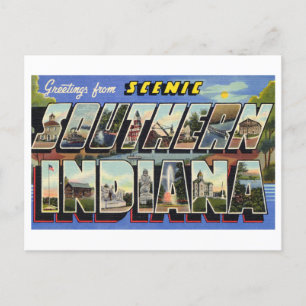 Retro-Grüße aus Südindiana Postkarte