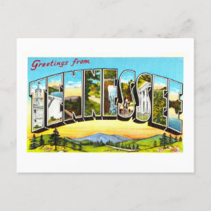 Retro-Grüße aus Tennessee Postkarte