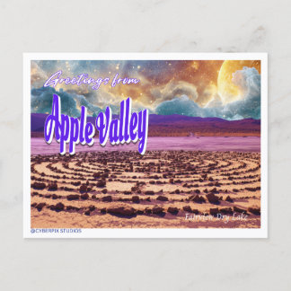Retro-Grüße vom Apple Valley Lake Postkarte