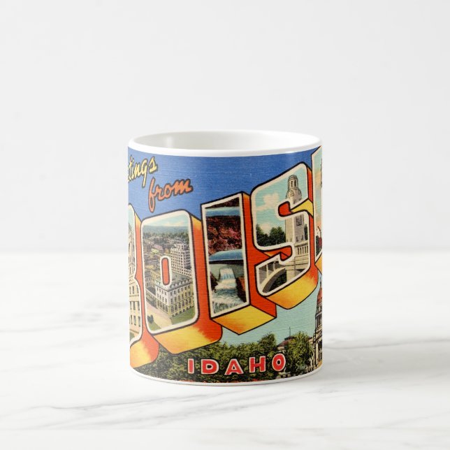 Retro-Grüße von Boise Kaffeetasse (Mittel)