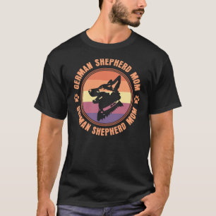 Retro Gsd Mama German Shepherd Dog Mama für GSD Ma T-Shirt