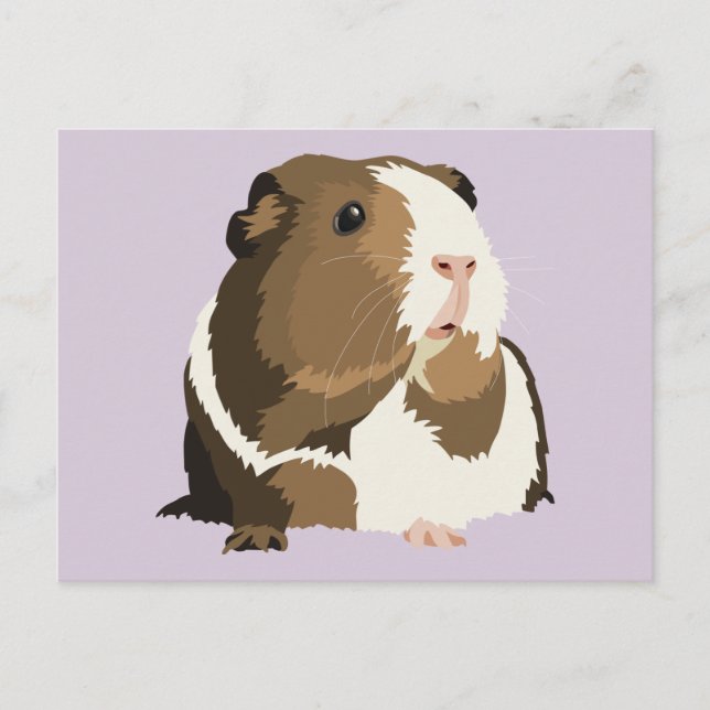 Retro Guinea Pig 'Betty' Postkarte (Vorderseite)