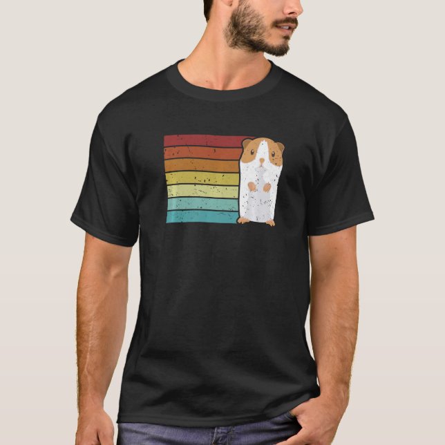 Retro Guinea Pig Long Hair Short Hair Breeder Guin T-Shirt (Vorderseite)