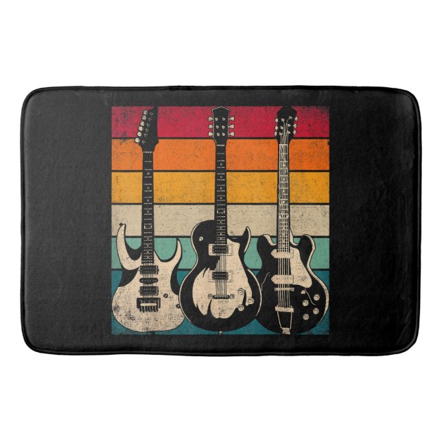 Retro Guitar Badematte (Vorderseite)