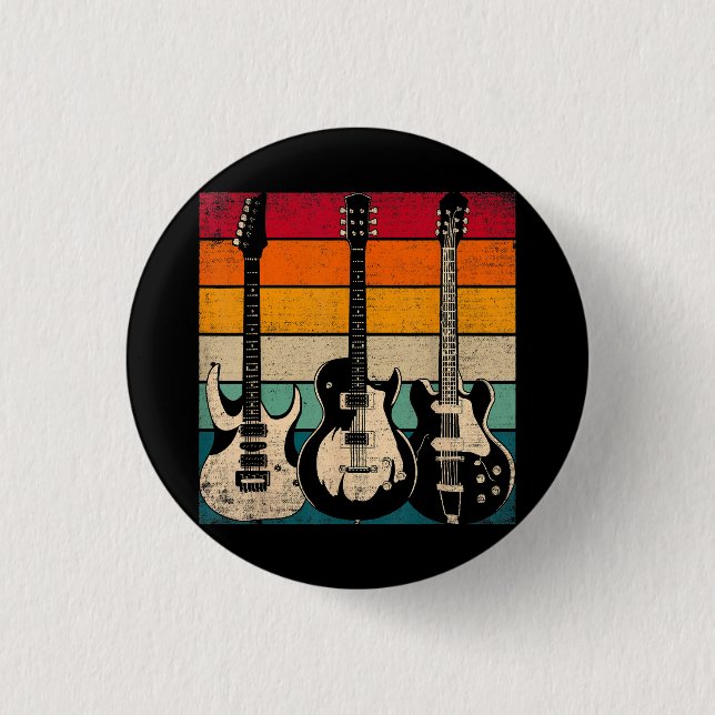 Retro Guitar Button (Vorderseite)