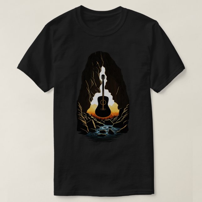 Retro Guitar Gift Guitarist Rock Konzertfestival T-Shirt (Design vorne)