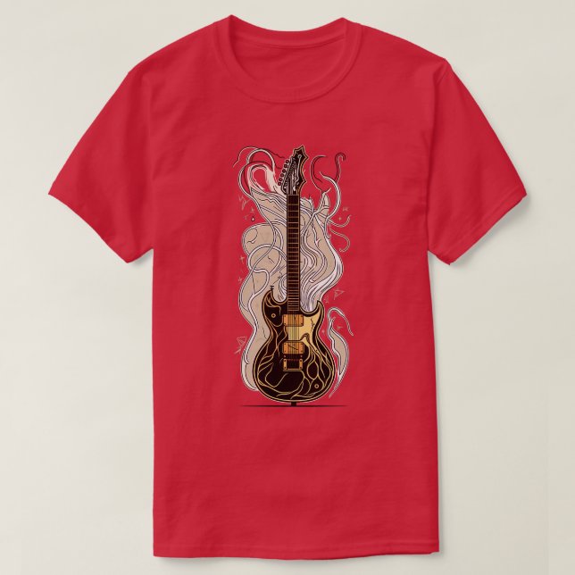 Retro Guitar Gift Guitarist Rock Konzertfestival T-Shirt (Design vorne)
