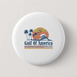 Retro Gulf of US America 2025 American Flag Golf Button