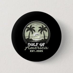 Retro Gulf of US America 2025 American Flag Golf Button