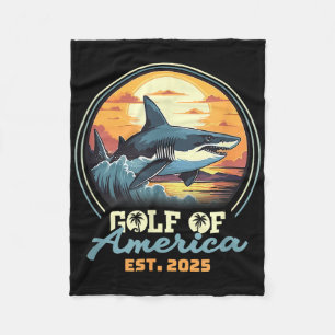Retro Gulf of US America 2025 American Flag Golf Fleecedecke