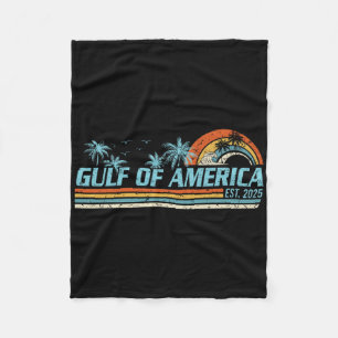 Retro Gulf of US America 2025 American Flag Golf Fleecedecke